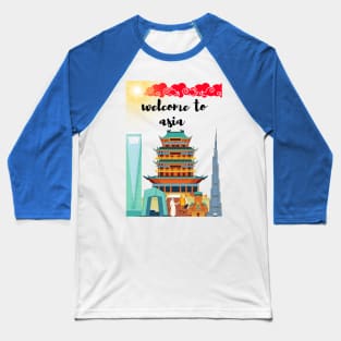 asia 3 Baseball T-Shirt